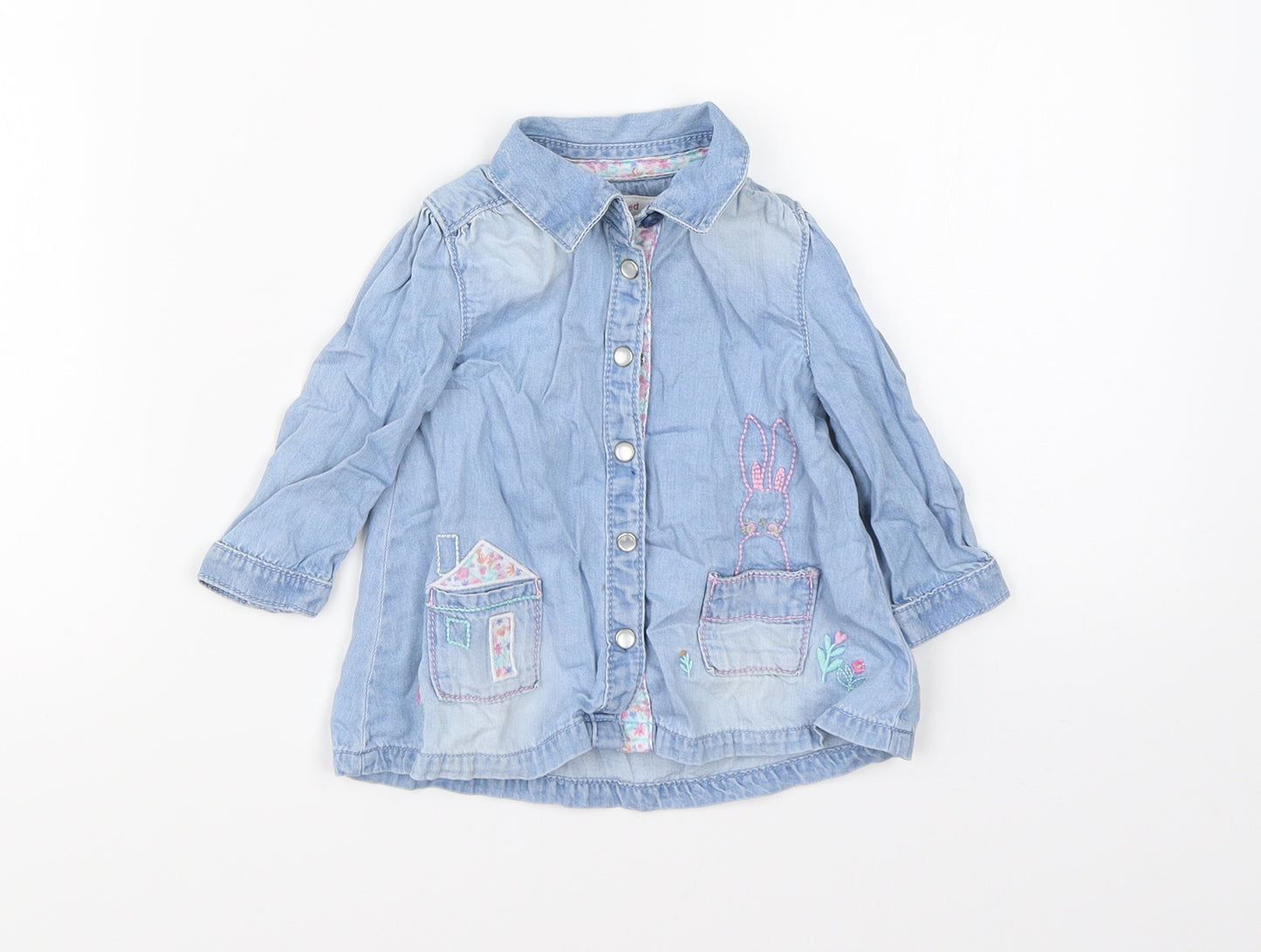 F&F Girls Blue   Shift  Size 3-6 Months