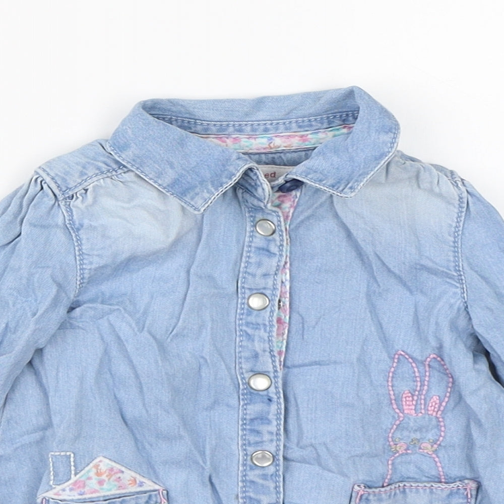 F&F Girls Blue   Shift  Size 3-6 Months