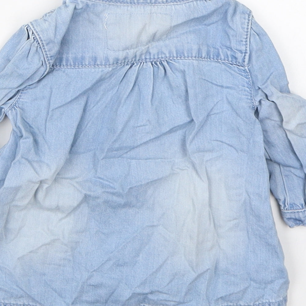 F&F Girls Blue   Shift  Size 3-6 Months