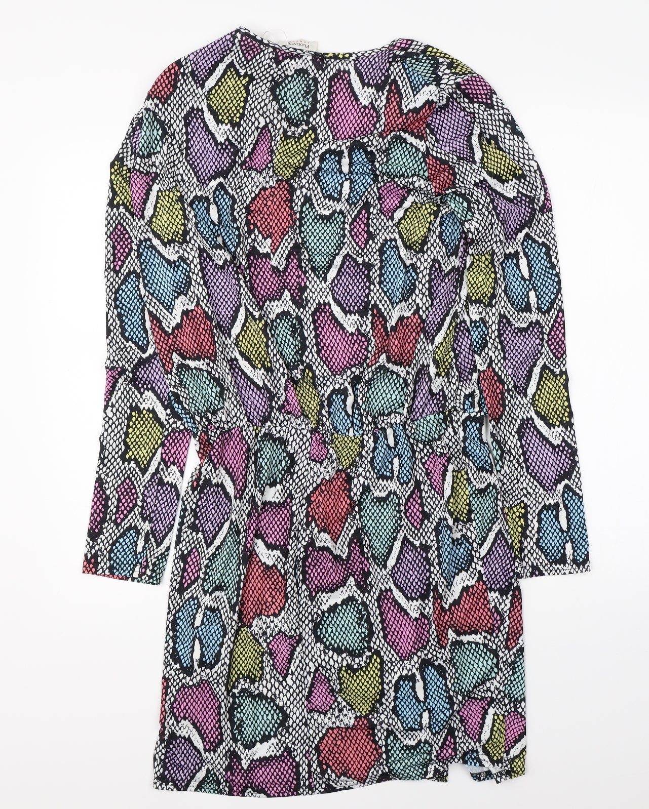 Flounce Womens Multicoloured Animal Print  Shift  Size 14