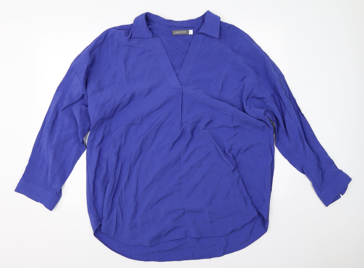 Mint Velvet Womens Blue   Basic Blouse Size XL