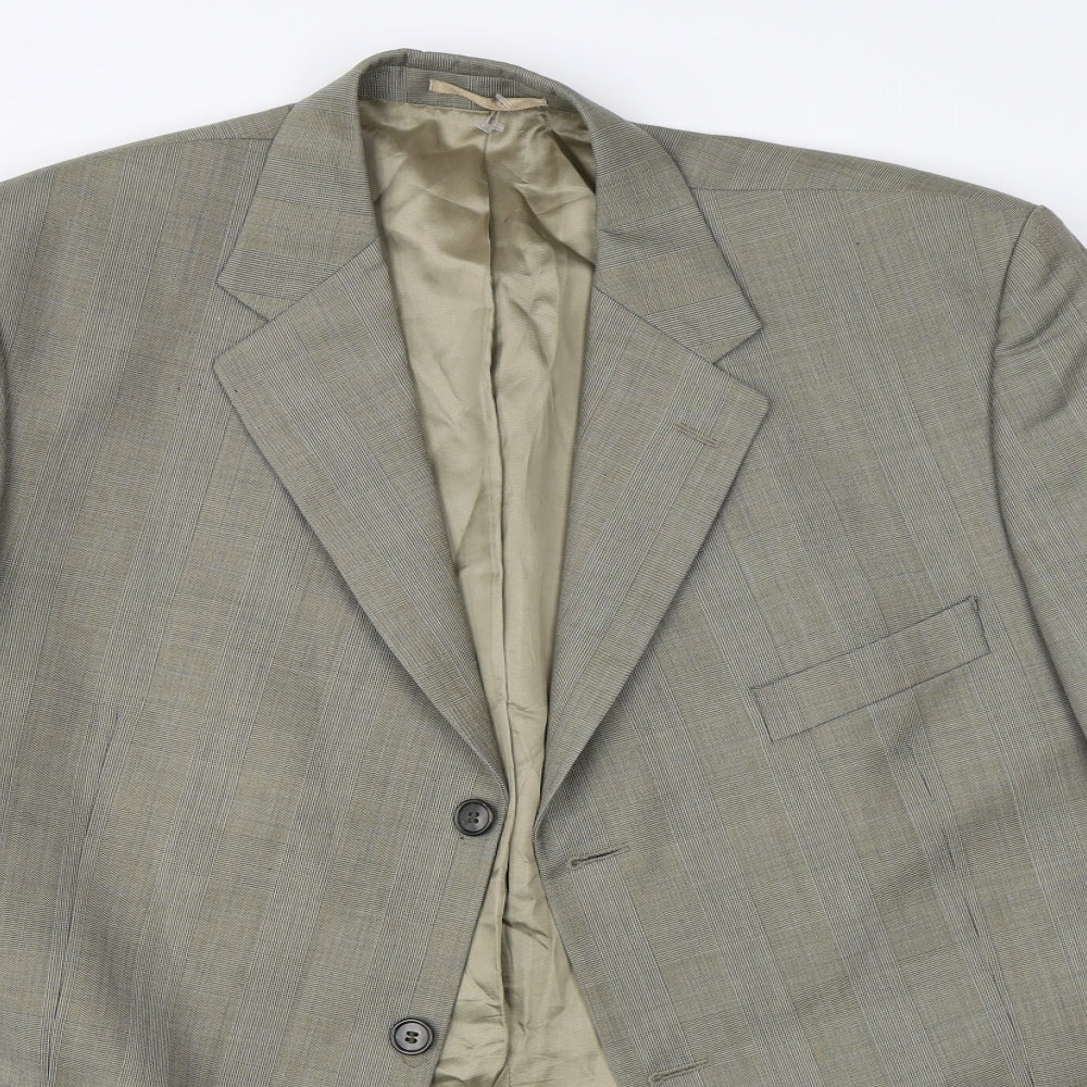 Preworn Mens Green   Jacket Suit Jacket Size 46