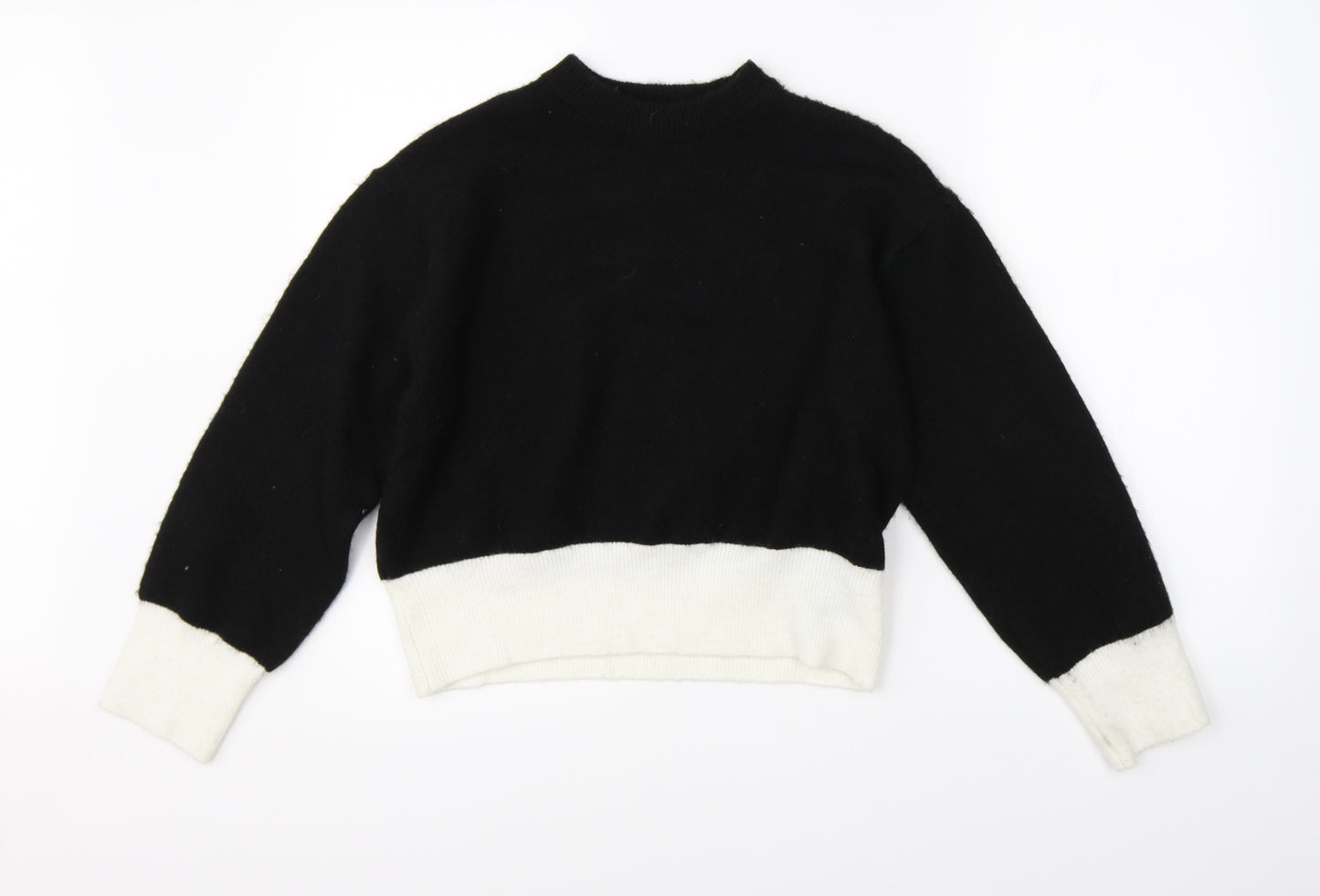 Preworn Womens Black  Knit Pullover Jumper Size XS