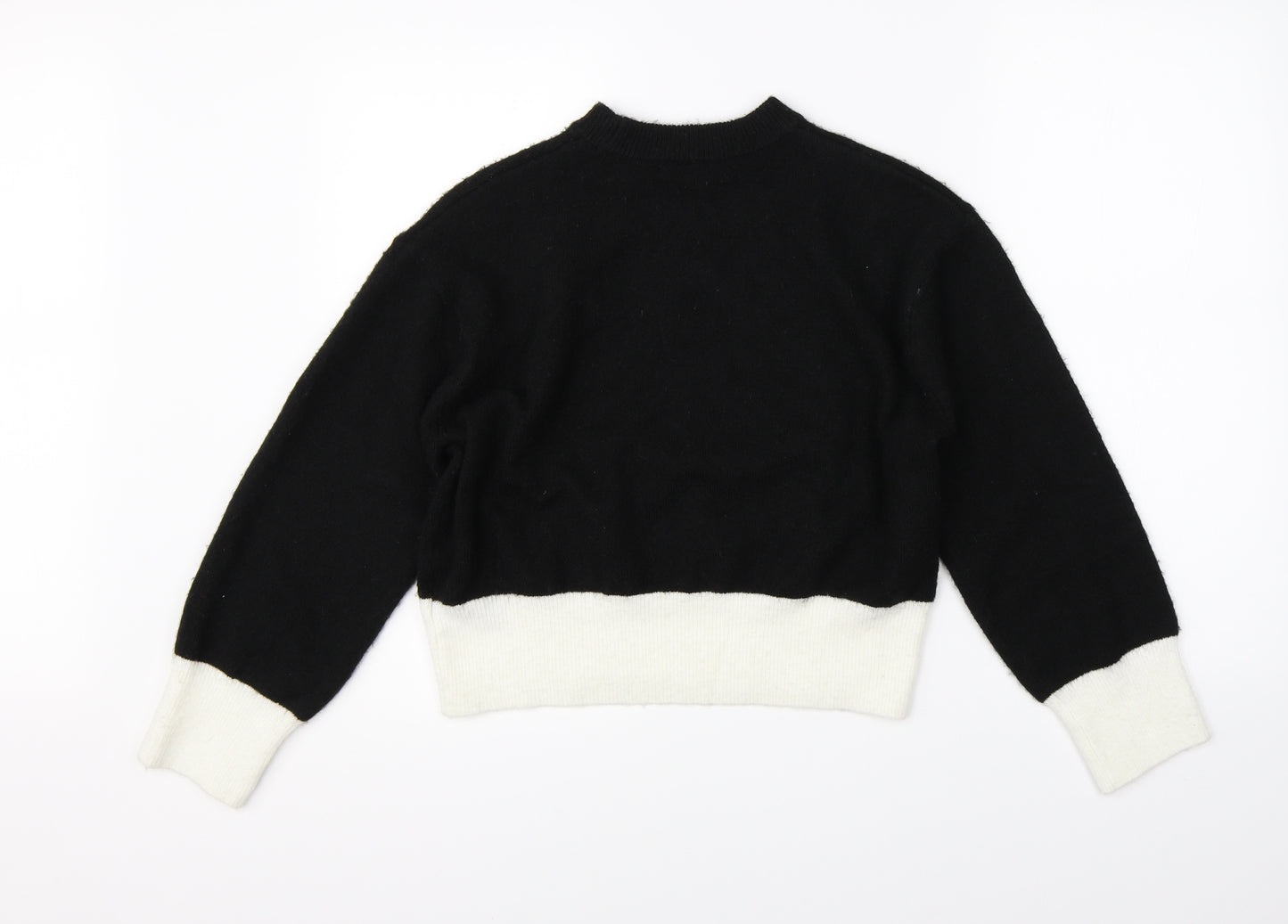 Preworn Womens Black  Knit Pullover Jumper Size XS