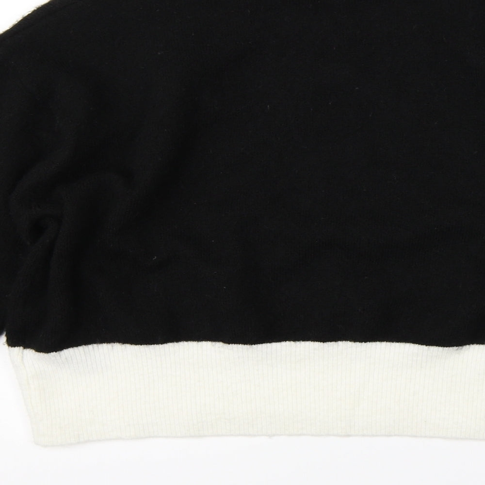 Preworn Womens Black  Knit Pullover Jumper Size XS