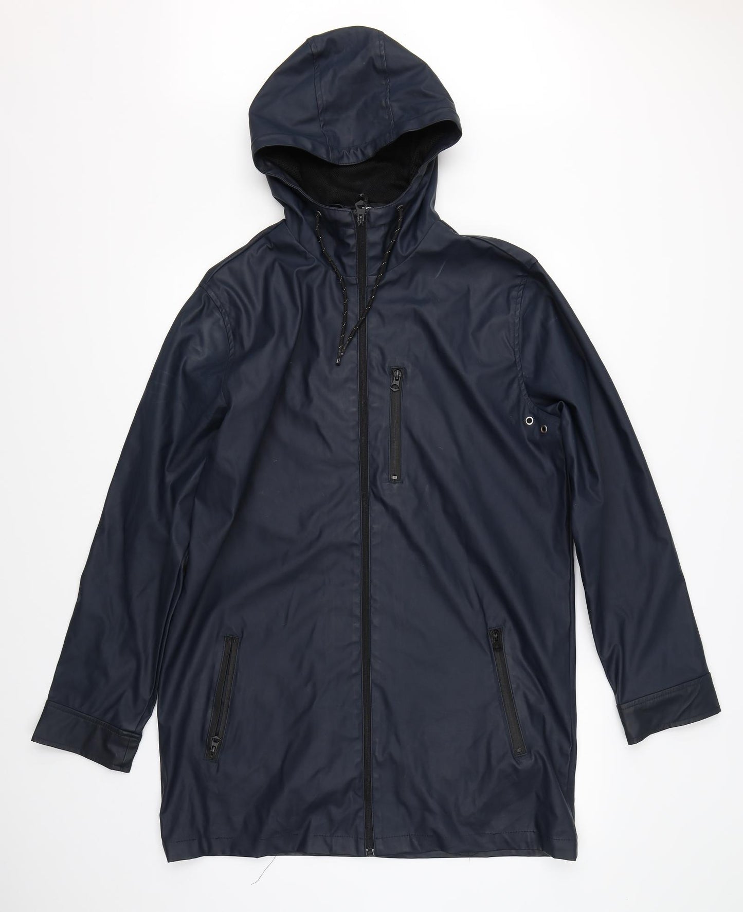 Brave Soul Womens Blue   Rain Coat Coat Size L