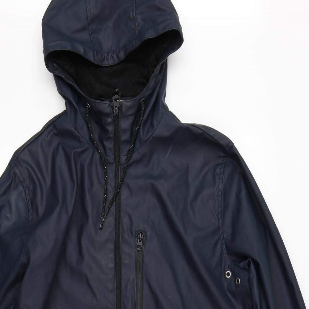 Brave Soul Womens Blue   Rain Coat Coat Size L