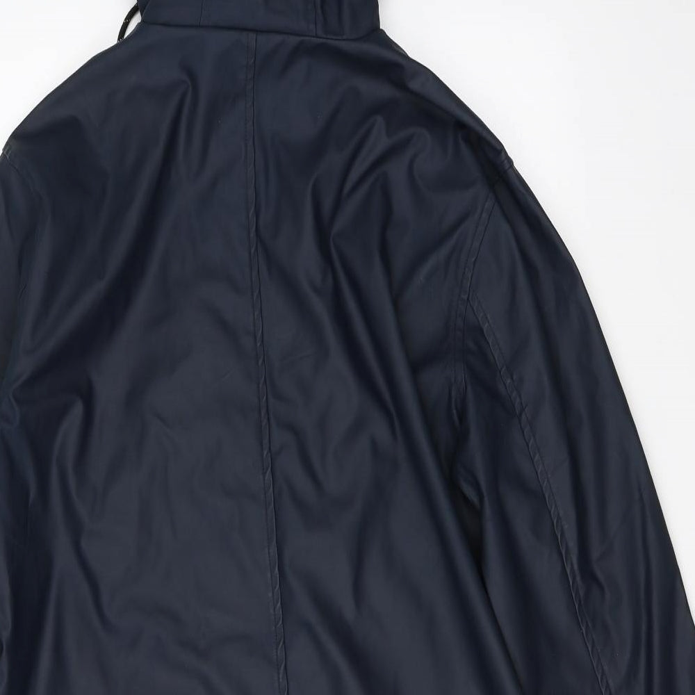 Brave Soul Womens Blue   Rain Coat Coat Size L