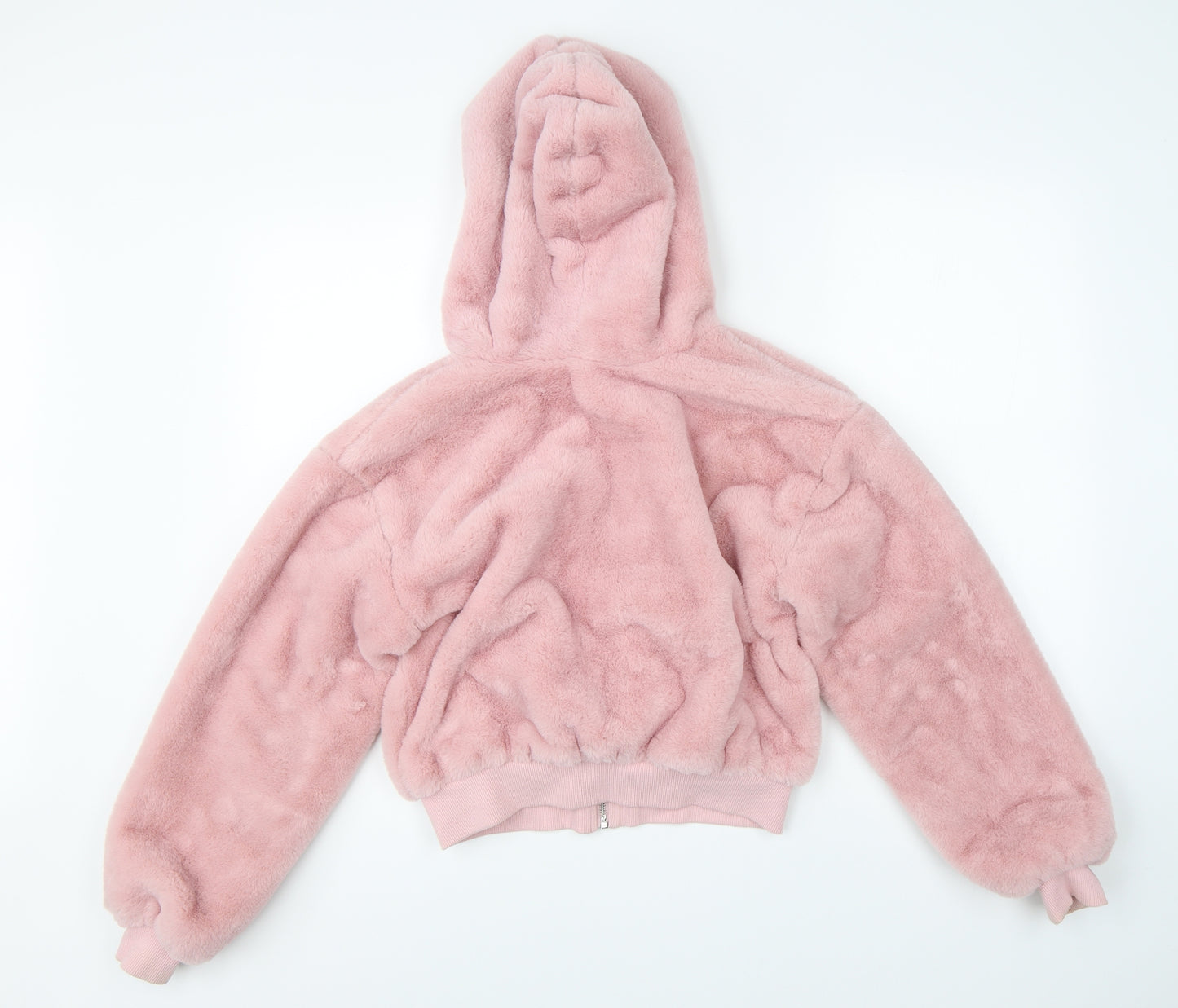 Topshop Womens Pink   Full Zip Hoodie Size S