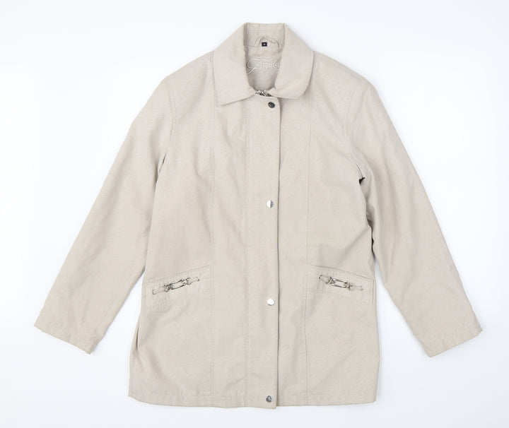 Preworn Womens Beige   Overcoat Coat Size 10