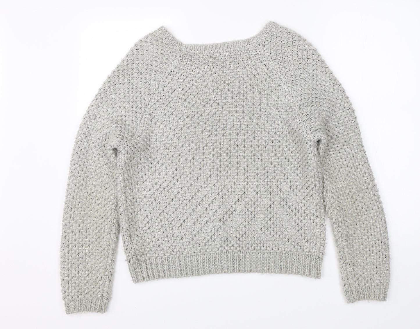New Look Womens Grey  Knit Pullover Jumper Size 16