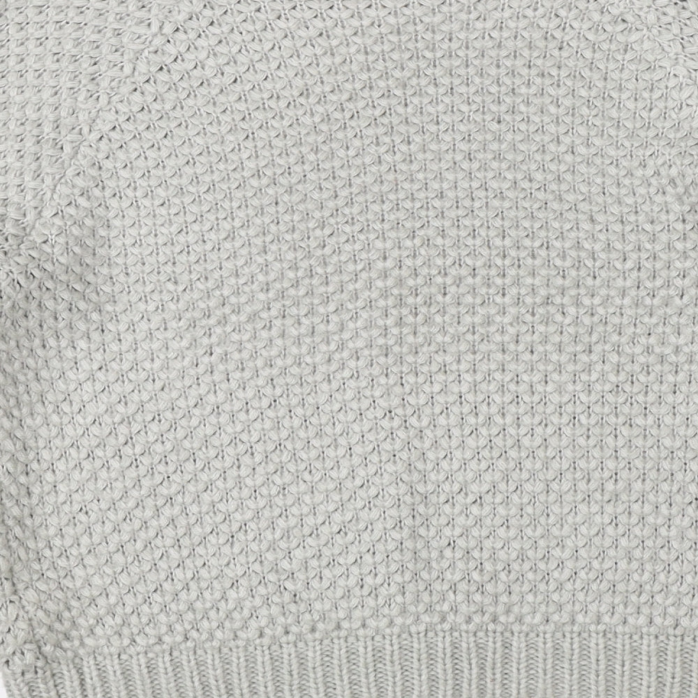 New Look Womens Grey  Knit Pullover Jumper Size 16