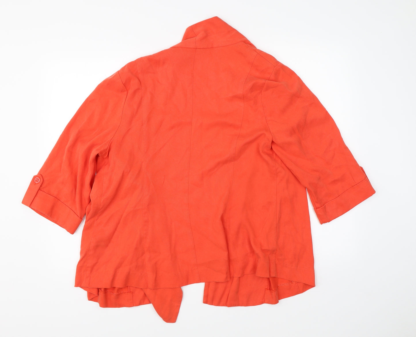 M&Co Womens Orange   Cardigan Jumper Size 16