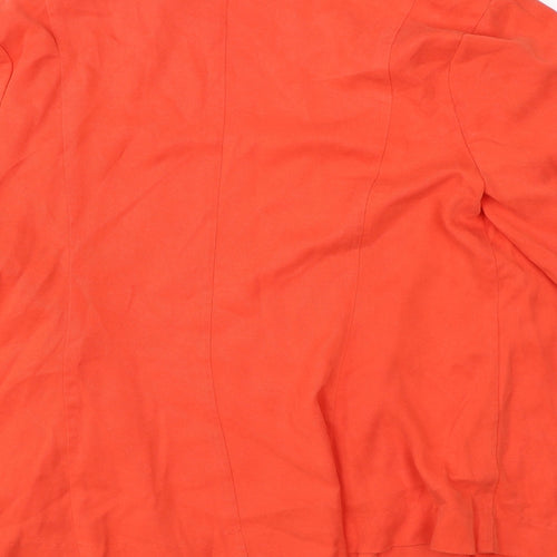 M&Co Womens Orange   Cardigan Jumper Size 16