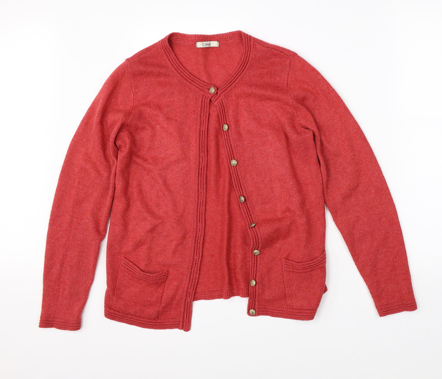 Marks & Spencer Womens Red   Cardigan Jumper Size 14
