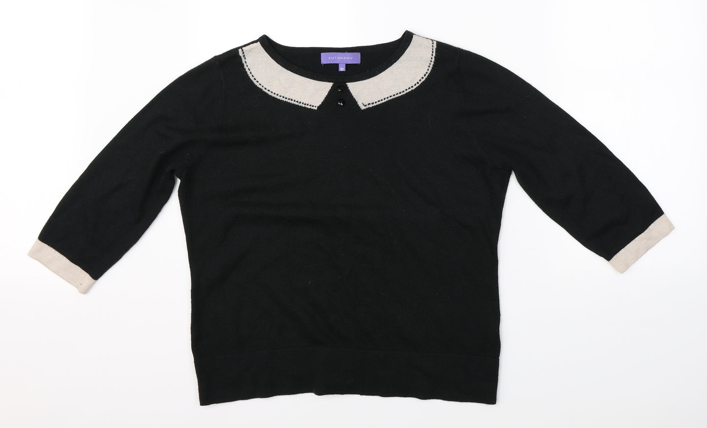 Autonomy Womens Black   Pullover Jumper Size 16