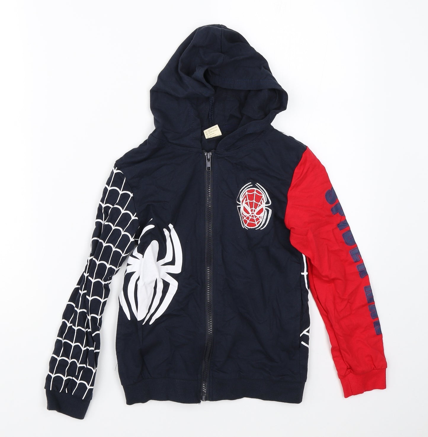 Kids Tales Boys Blue   Full Zip Hoodie Size 10 Years  - spiderman