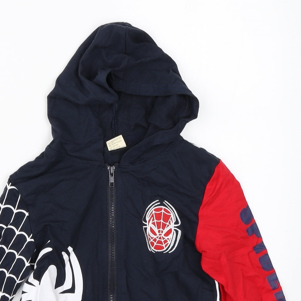 Kids Tales Boys Blue   Full Zip Hoodie Size 10 Years  - spiderman
