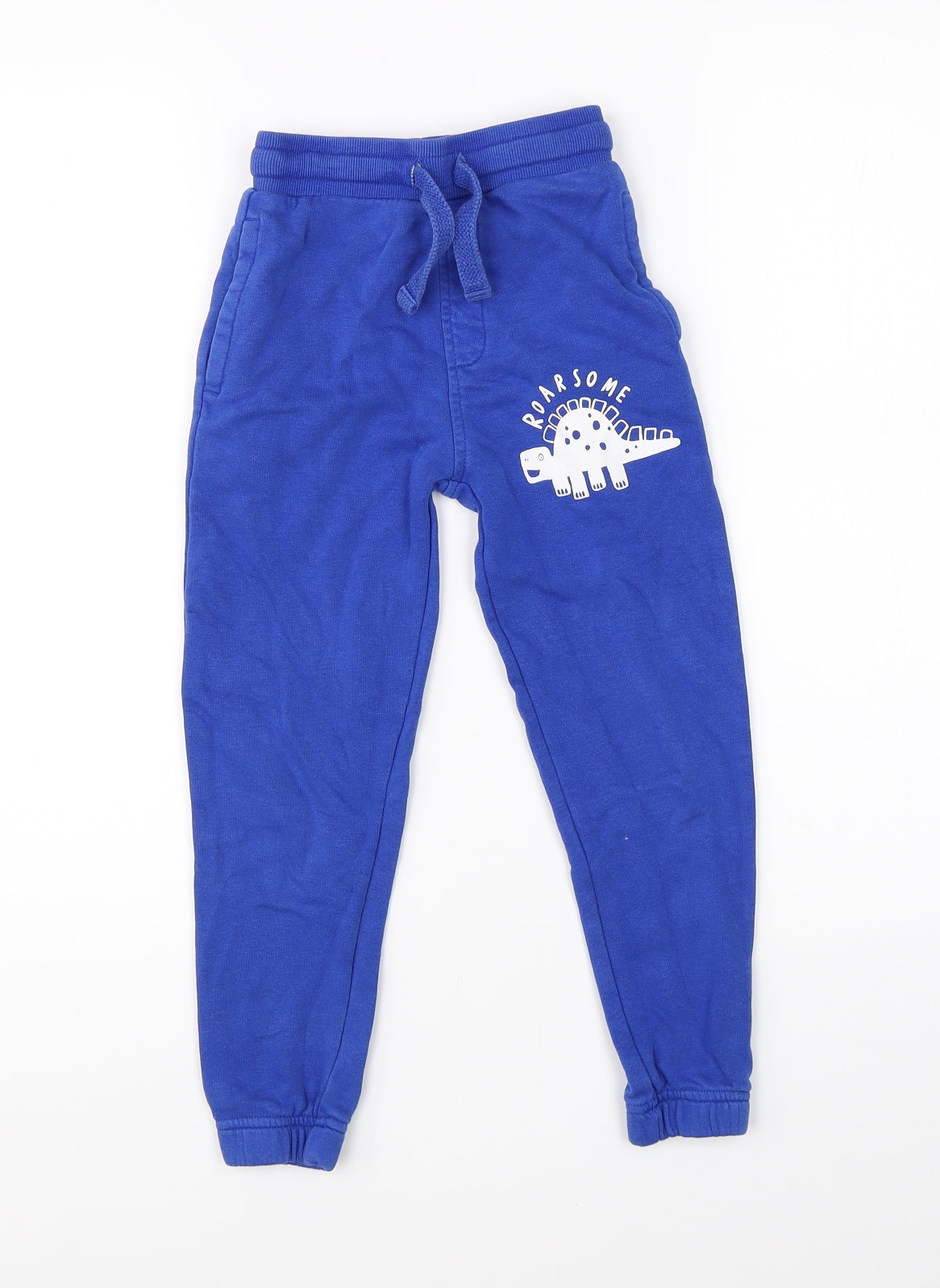 George Boys Blue   Sweatpants Trousers Size 5-6 Years - dinosaur