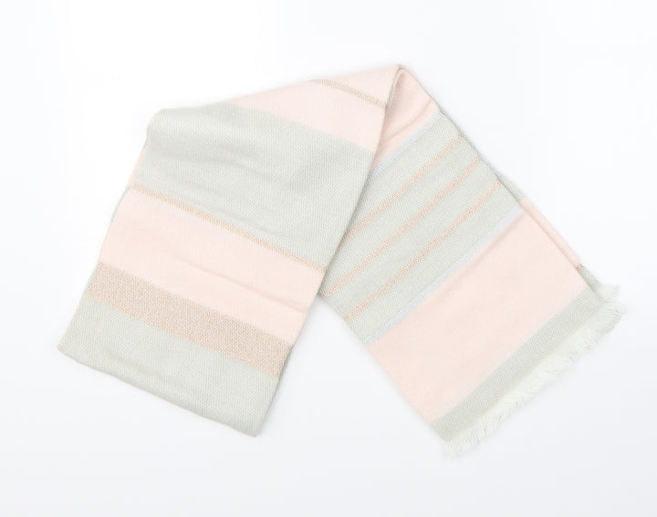 Preworn Womens Pink Striped Scarf