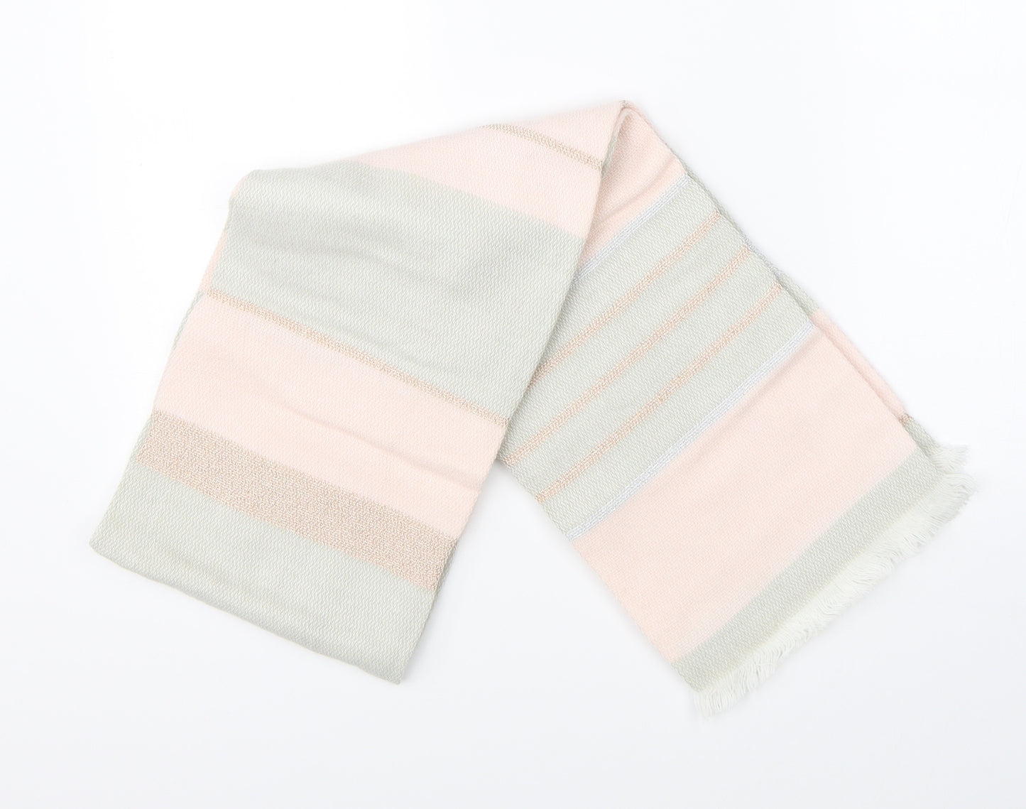 Preworn Womens Pink Striped   Scarf
