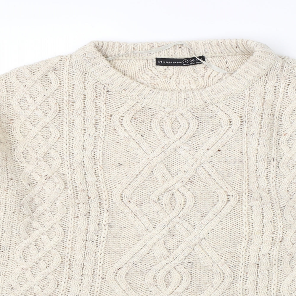 Atmosphere Womens Beige  Knit Pullover Jumper Size 8