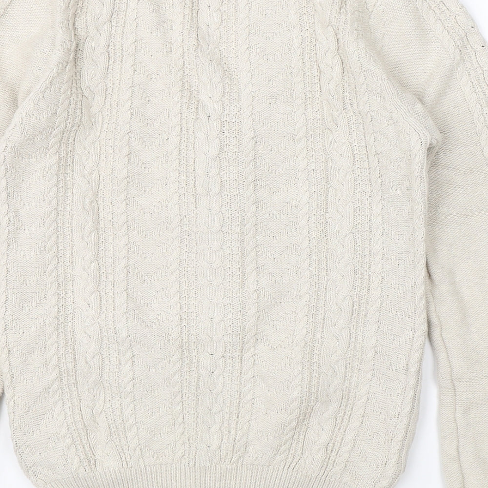 Topman Mens Beige  Knit Pullover Jumper Size XS  - Size: 2XS