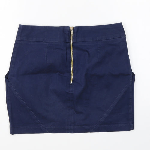 Topshop Womens Blue   A-Line Skirt Size 8