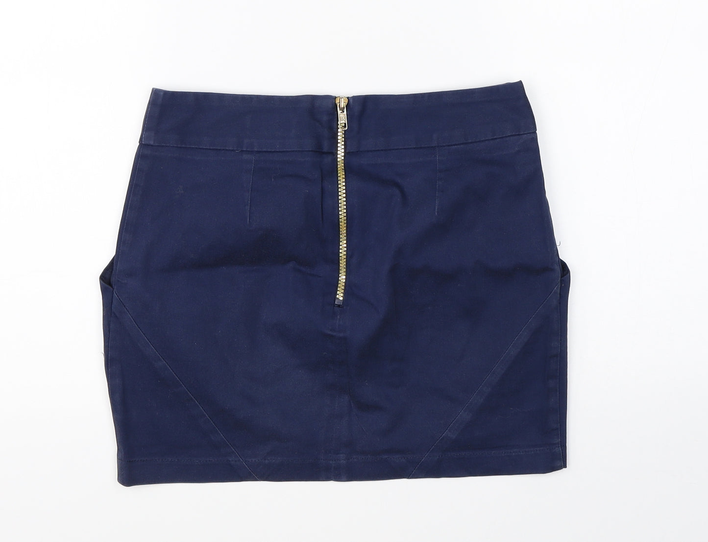 Topshop Womens Blue   A-Line Skirt Size 8