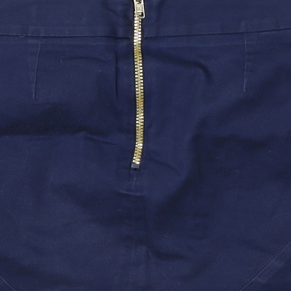 Topshop Womens Blue   A-Line Skirt Size 8