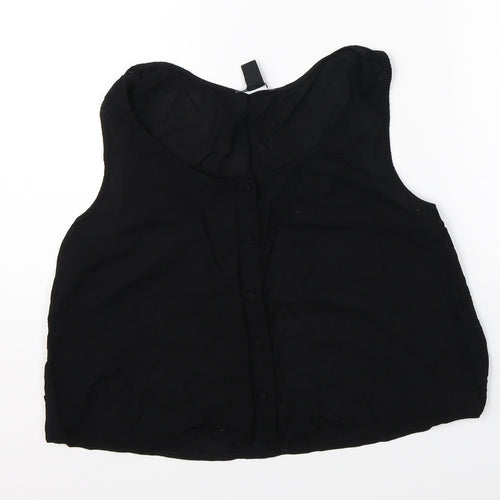 FOREVER 21 Womens Black   Basic Blouse Size S