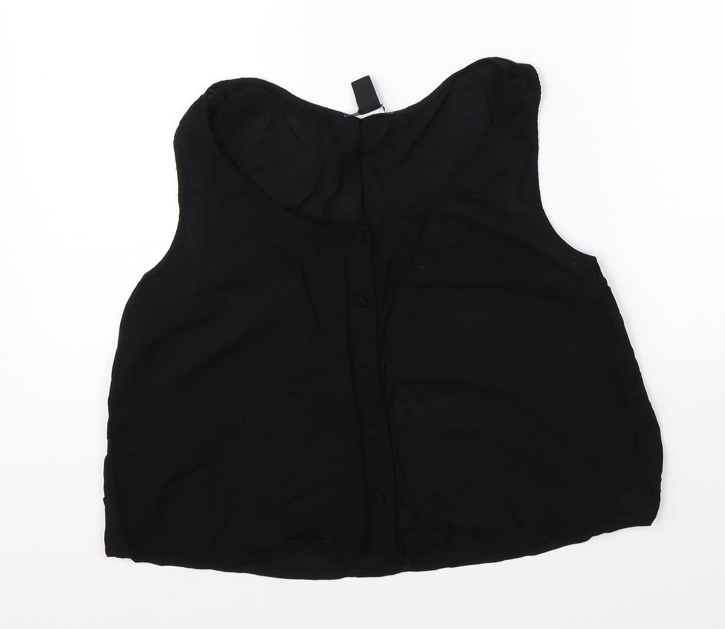 FOREVER 21 Womens Black   Basic Blouse Size S