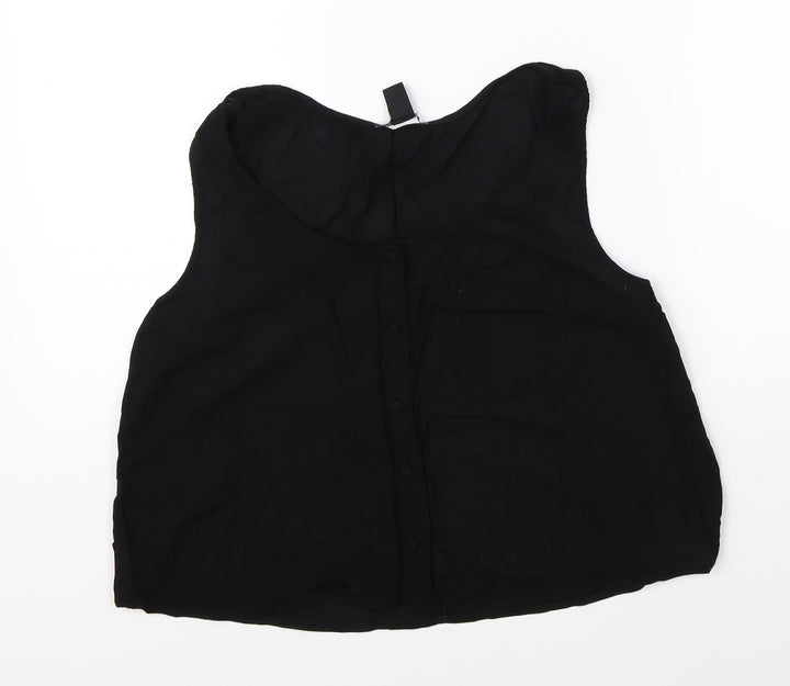 FOREVER 21 Womens Black   Basic Blouse Size S