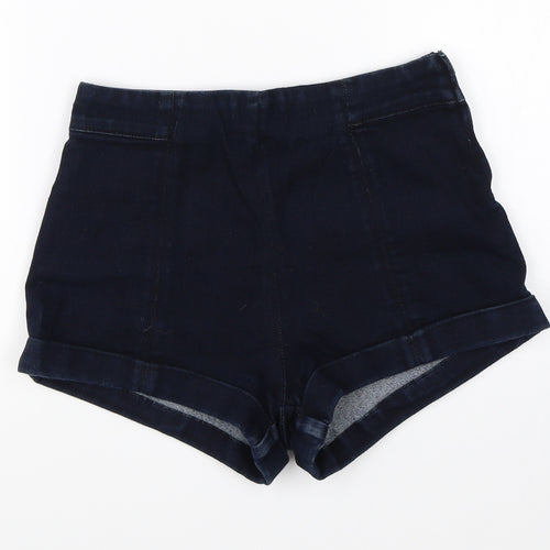 FOREVER 21 Womens Blue  Denim Hot Pants Shorts Size 24 in