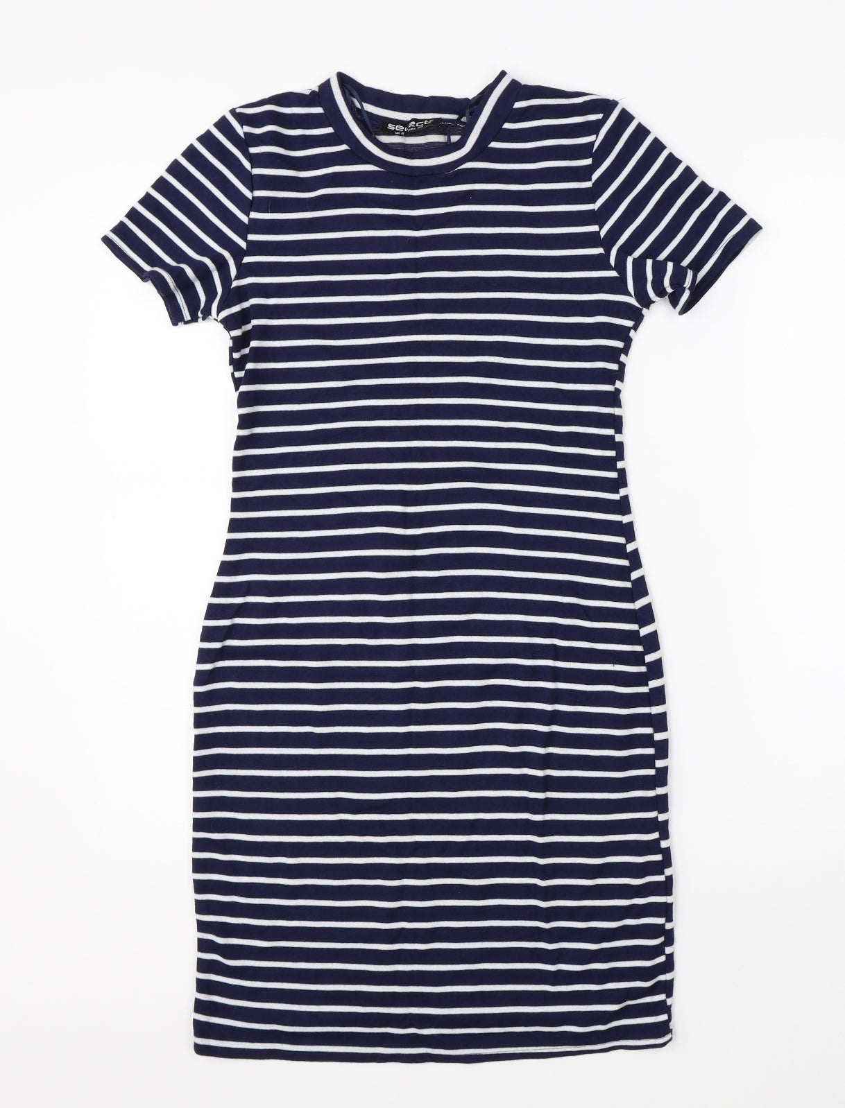 Select Womens Blue Striped  Pencil Dress  Size 6