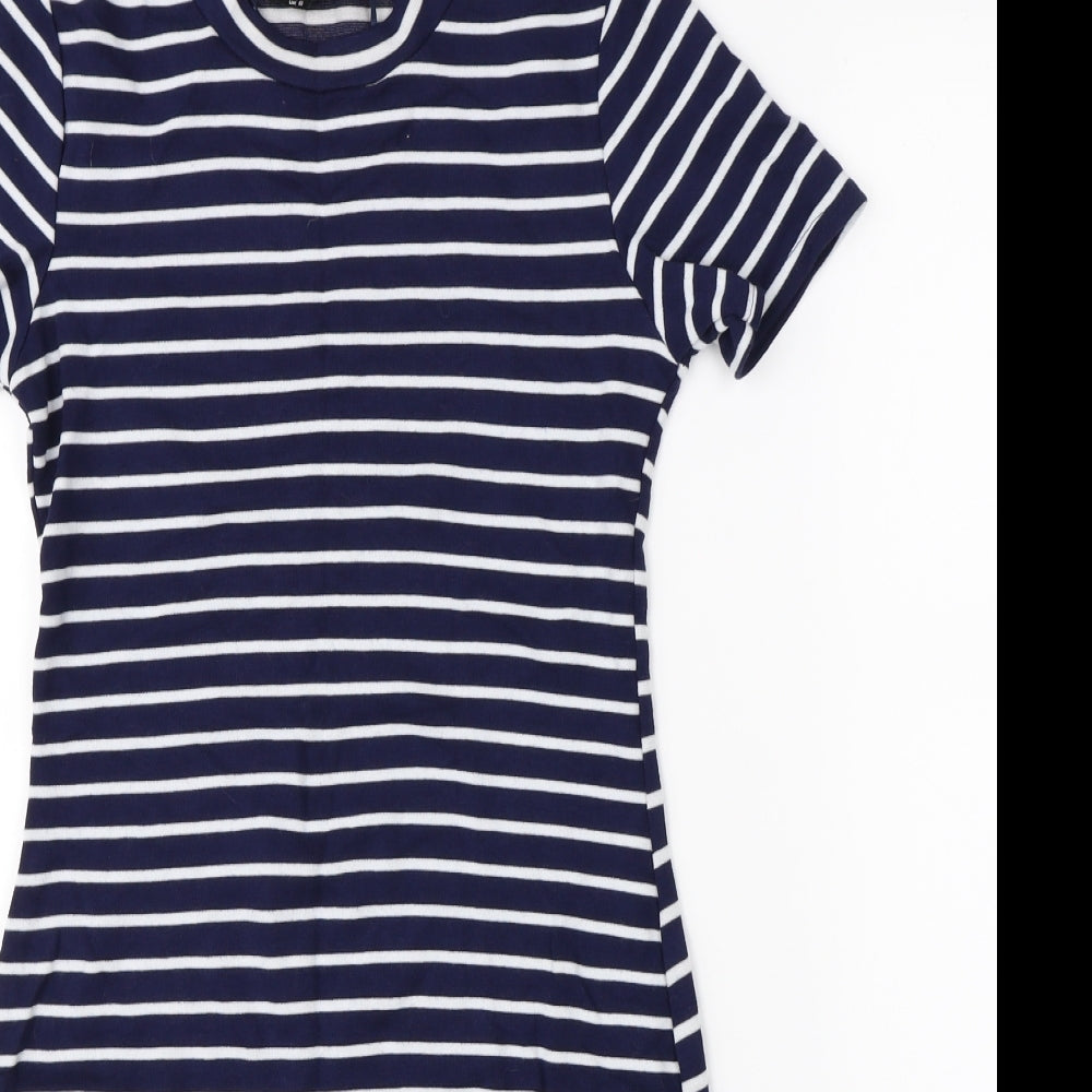 Select Womens Blue Striped  Pencil Dress  Size 6