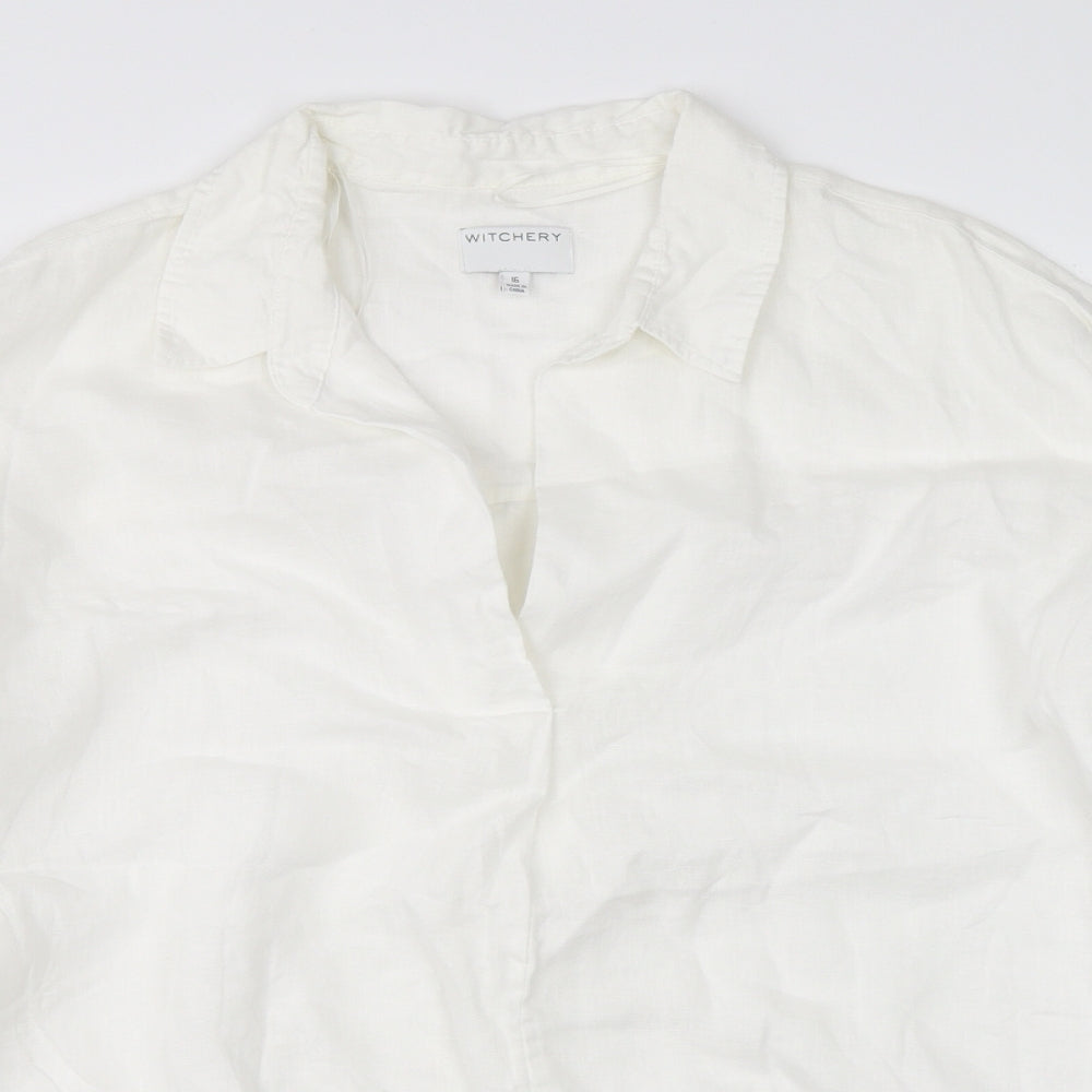 Witchery Womens White   Basic Blouse Size 16