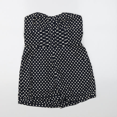 Pins & Needle Womens Blue Polka Dot  Playsuit One-Piece Size S