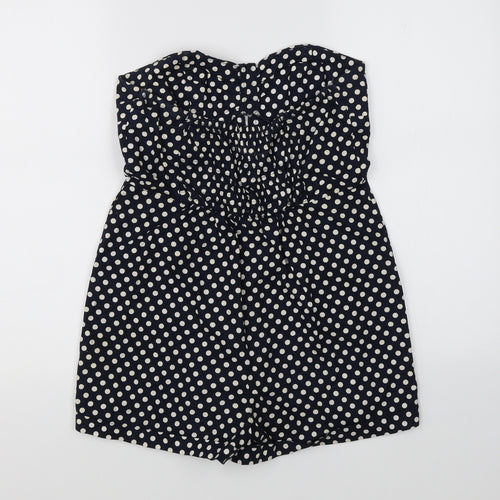Pins & Needle Womens Blue Polka Dot  Playsuit One-Piece Size S