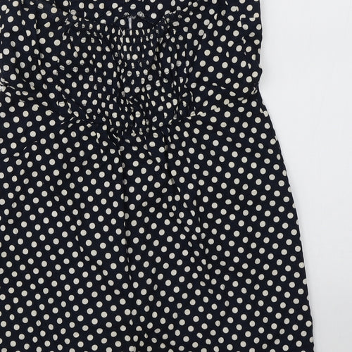 Pins & Needle Womens Blue Polka Dot  Playsuit One-Piece Size S