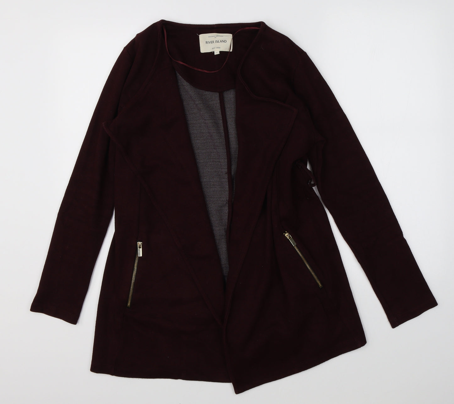 River Island Womens Purple   Jacket Coatigan Size 8