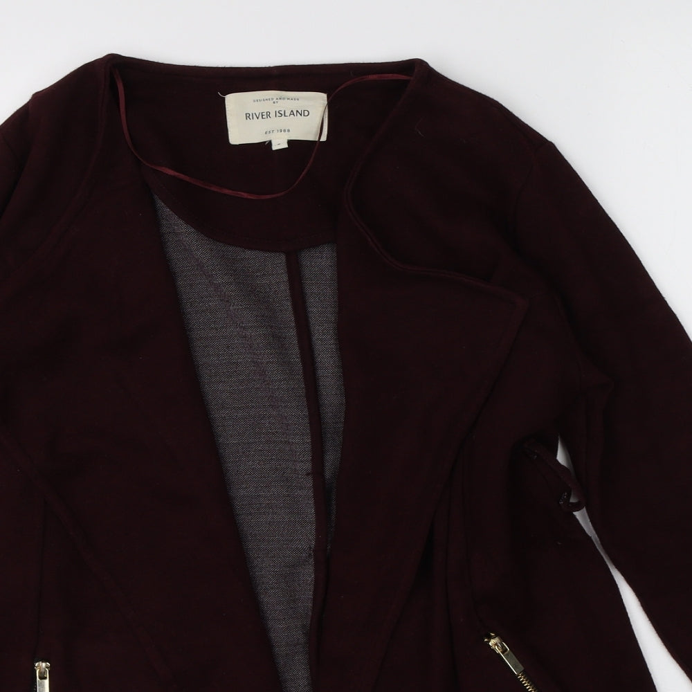 River Island Womens Purple   Jacket Coatigan Size 8