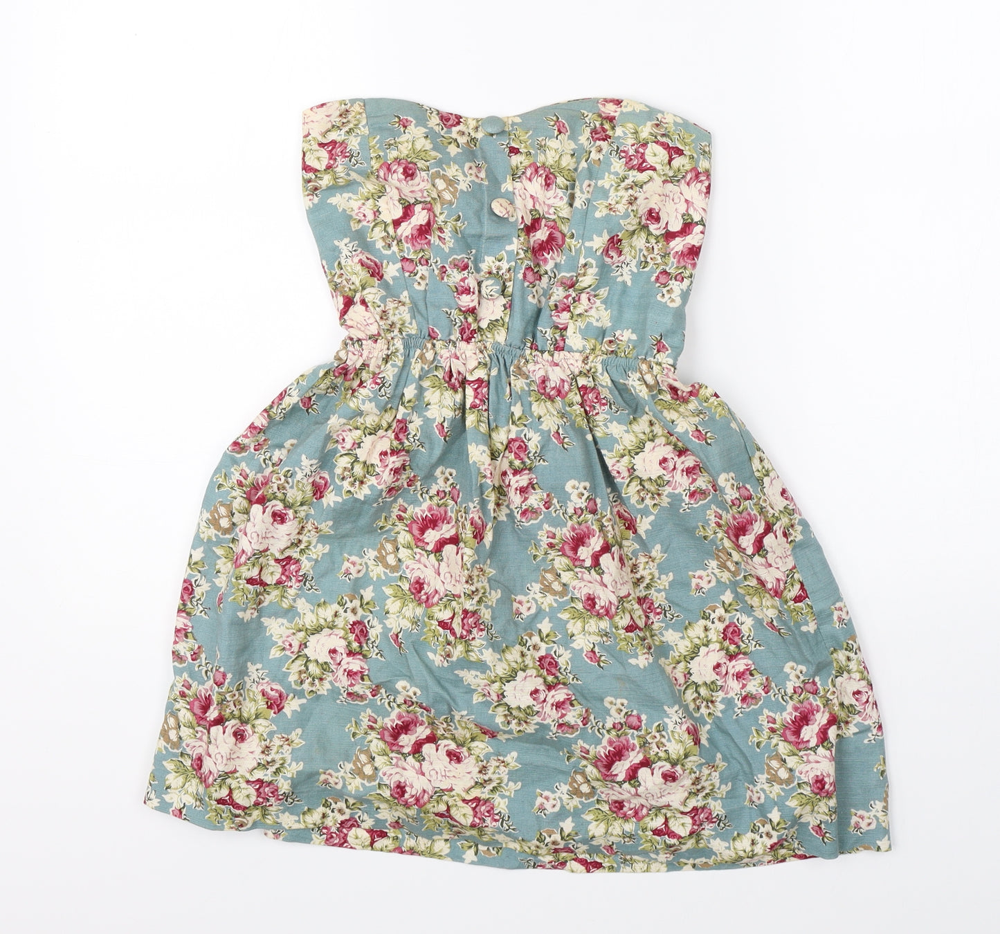 Hearts & Bows Womens Blue Floral  Shift  Size M