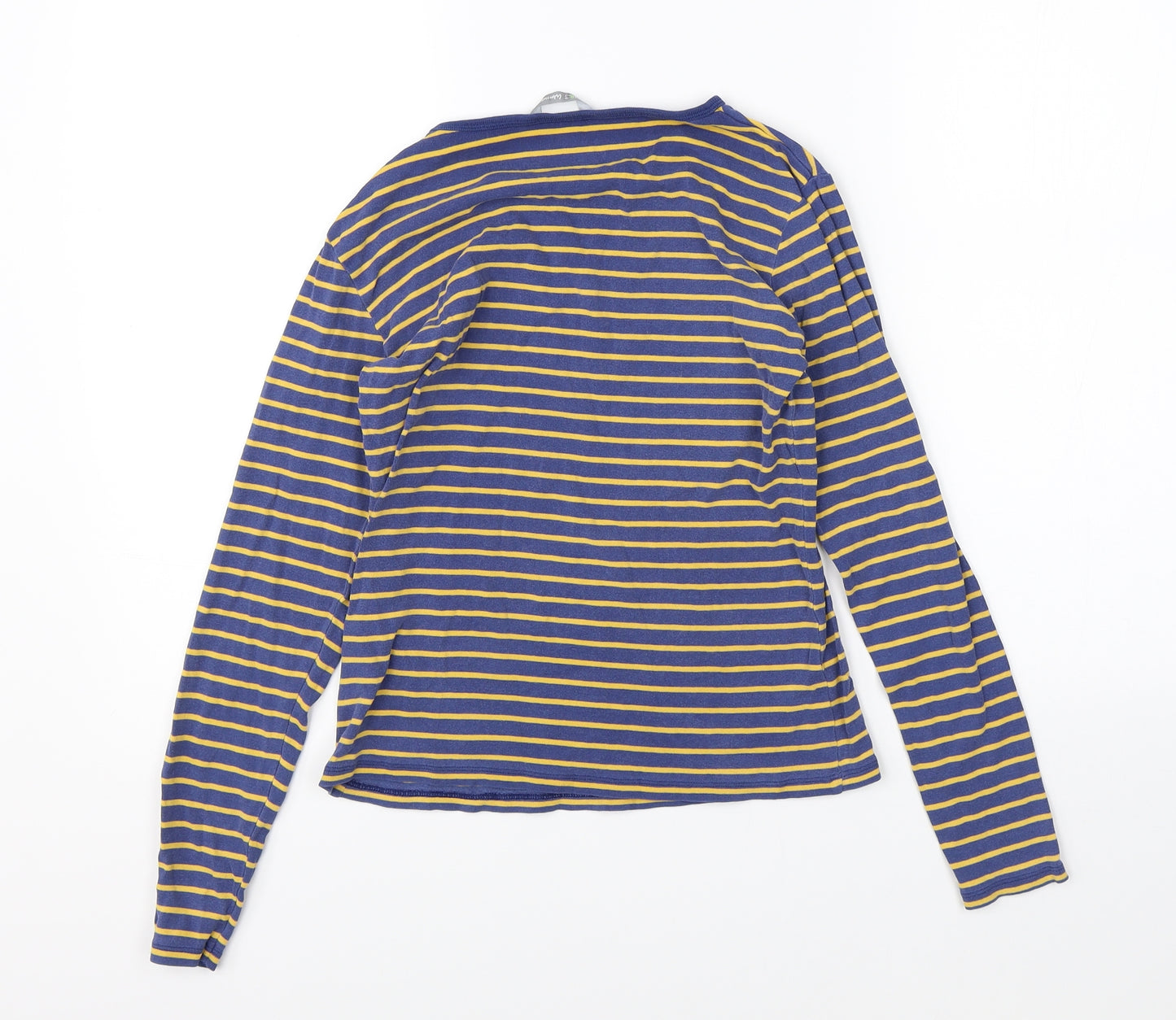 Marks & Spencer Womens Blue Striped  Basic T-Shirt Size 10