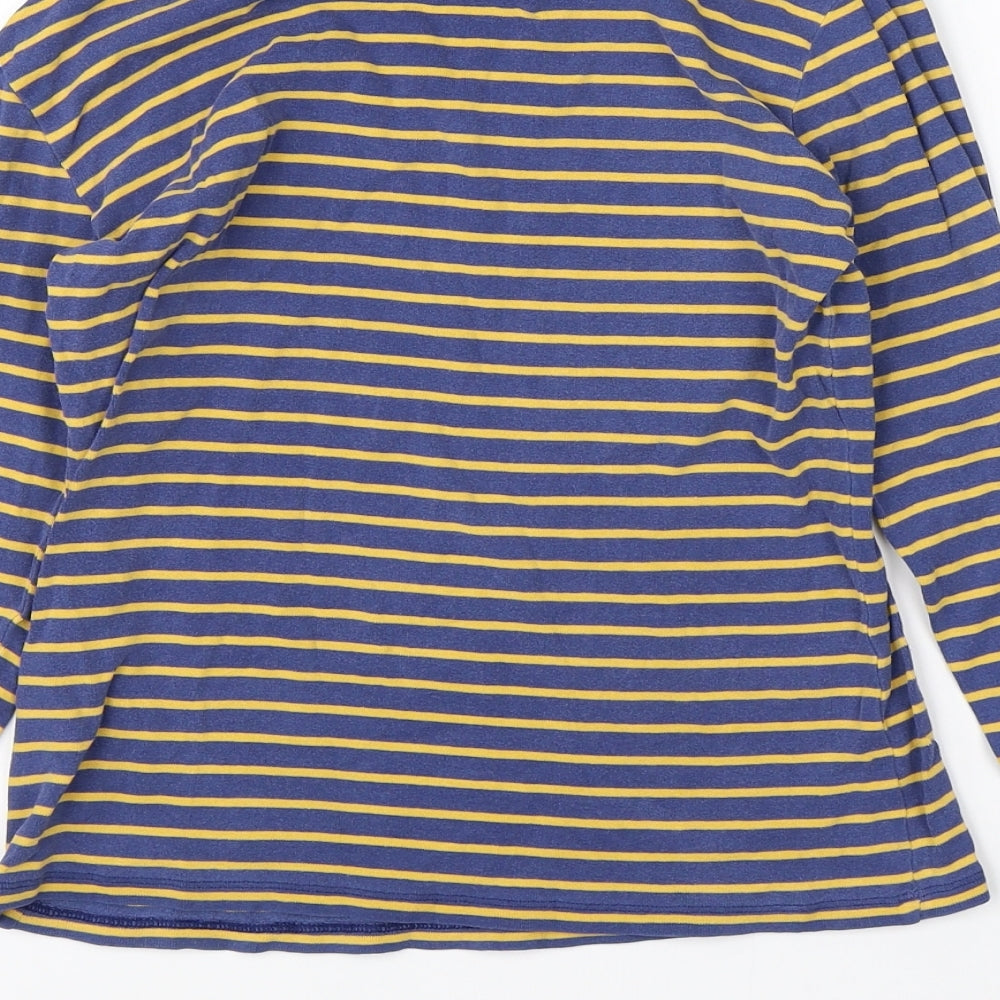 Marks & Spencer Womens Blue Striped  Basic T-Shirt Size 10