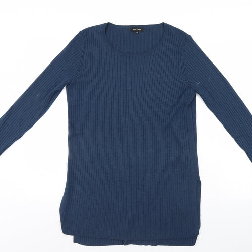 Nre Look Womens Blue Striped  Jumper Dress  Size 14