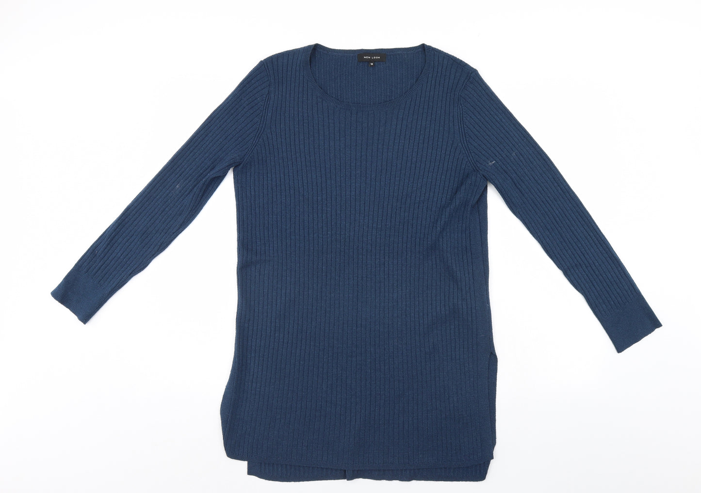 Nre Look Womens Blue Striped  Jumper Dress  Size 14