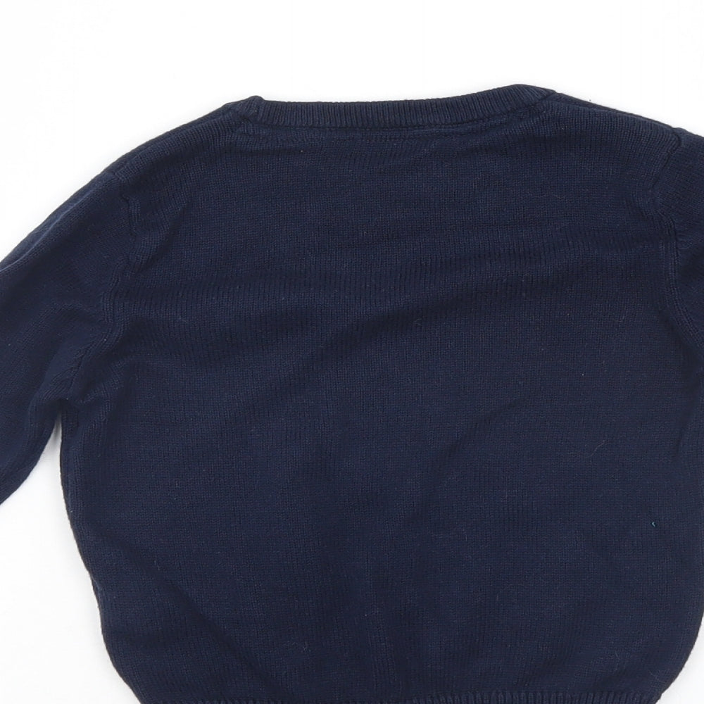 M&S Boys Blue   Pullover Jumper Size 2-3 Years