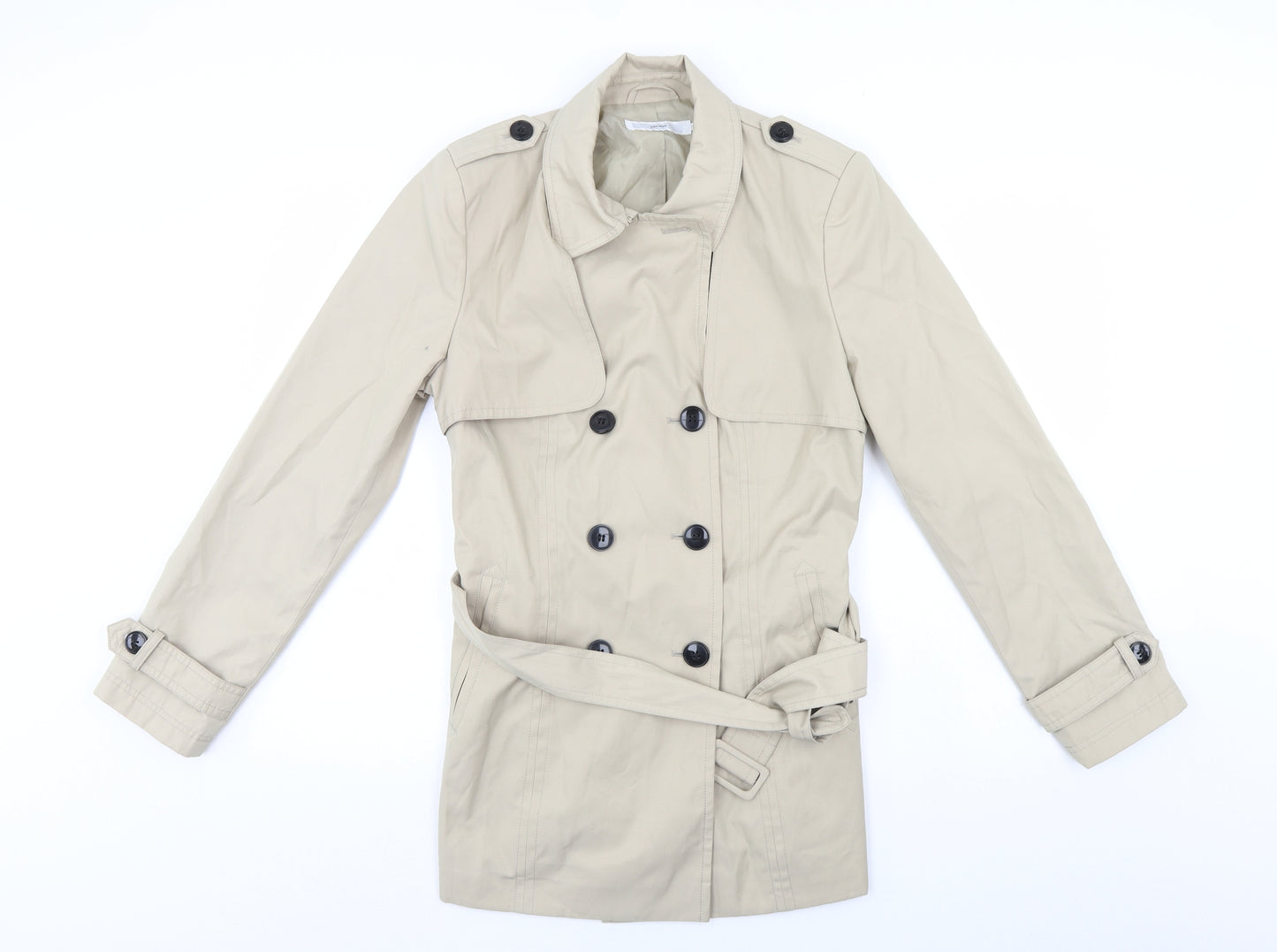 John Lewis Womens Ivory   Trench Coat Coat Size 14