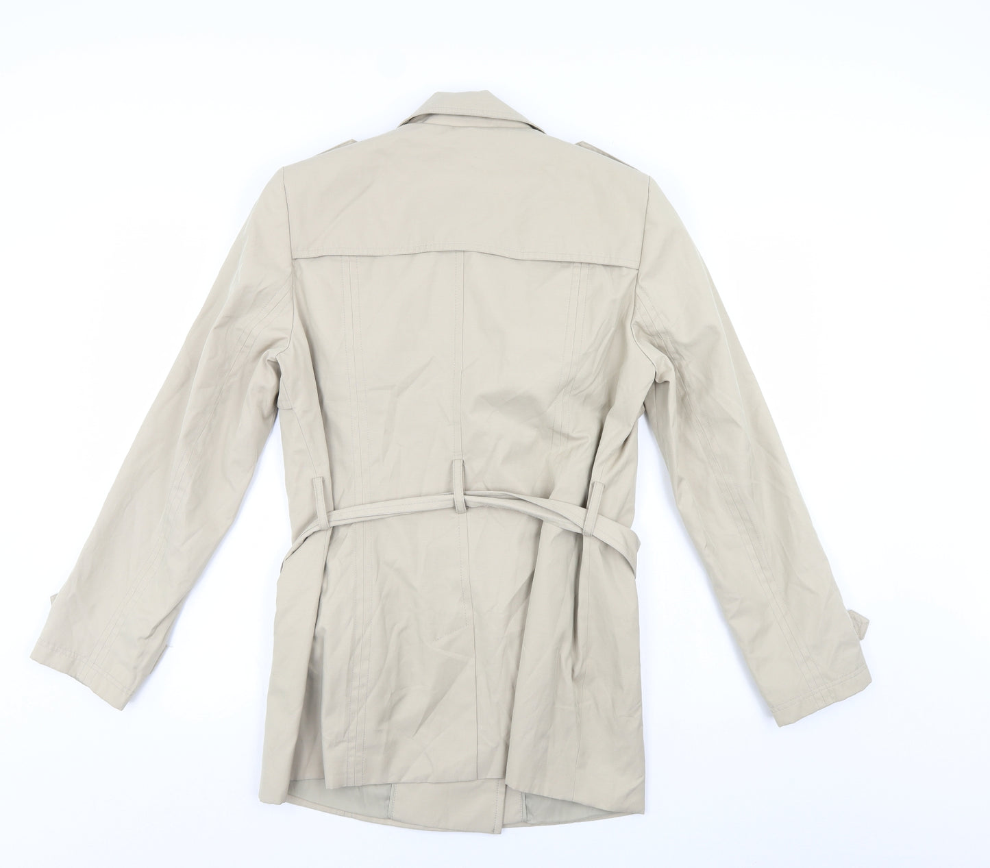 John Lewis Womens Ivory   Trench Coat Coat Size 14